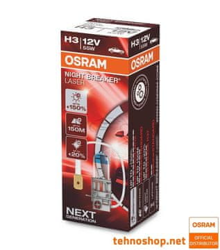 Osram HALOGENA ŽARULJA H3 NIGHT BREAKER LASER 64151NL 12V 55W PK22s