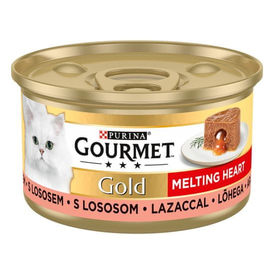 Gourmet Gold Melting Heart pašteta s lososom i unutarnjim umakom, 24x85 85 g