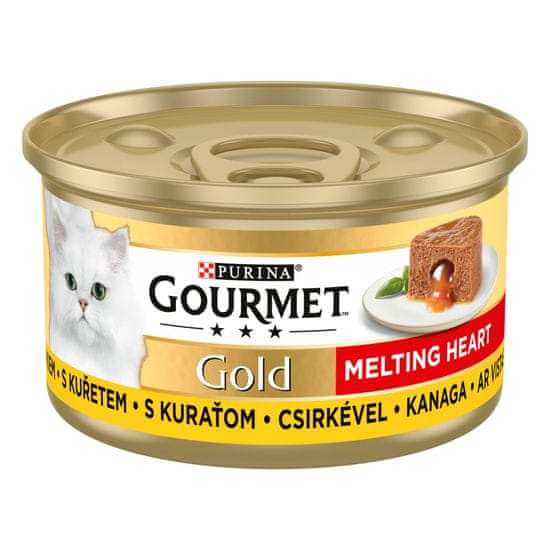 Gourmet Gold Melting Heart pašteta s piletinom i unutarnjim umakom, 24x85 g