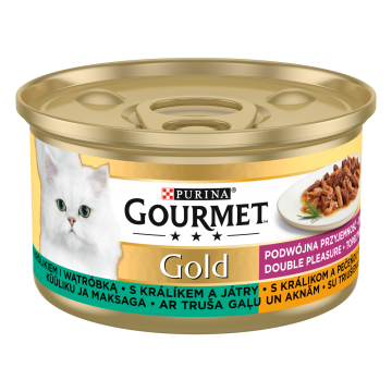 Gourmet Gold pirjani i pečeni komadi sa zecom i jetrom, 24x85 g