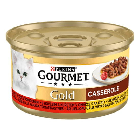 Gourmet GOLD junetina i piletina u umaku, 12x85 g