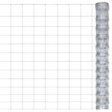 Vidaxl Mrežasta ograda, pocinčani čelik, 50x1,25 m, srebrna