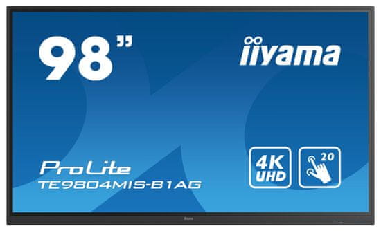 iiyama ProLite TE9804MIS-B1AG98 interaktivni zaslon, 4K, 247.7 cm