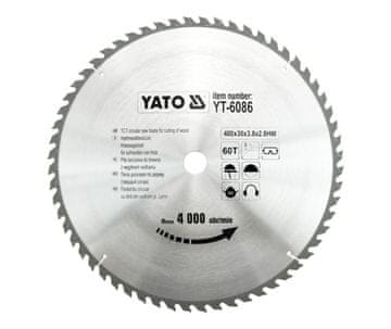 YATO WIDIA LIST KRUŽNE PILE 400x30mm 60 ZUBA 6086
