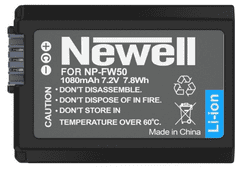 Newell baterija Sony NP-FW50, 2 komada + Dual USB-C punjač