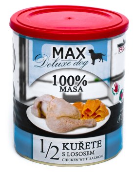 FALCO MAX Deluxe konzerve za odrasle pse, 1/2 piletina s lososom, 8x 800 g