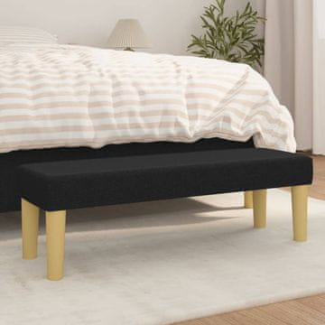Vidaxl Klupa, crna, 100x30x30 cm, presvučena tkaninom
