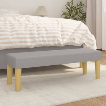 Vidaxl Klupa, svijetlosiva, 100x30x30 cm, presvučena tkaninom