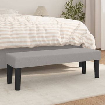 Vidaxl Klupa, svijetlosiva, 100x30x30 cm, presvučena tkaninom
