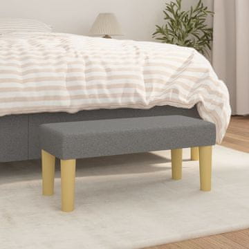 Vidaxl Klupa, tamnosiva, 70x30x30 cm, presvučena tkaninom