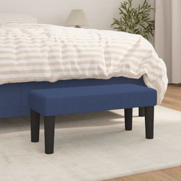 Vidaxl Klupa, plava, 70x30x30 cm, presvučena tkaninom