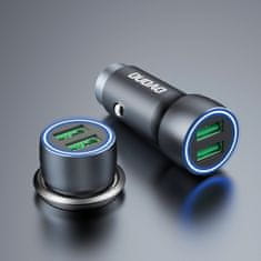 DUDAO R4+ auto punjač 2x USB 120W 3A, siva