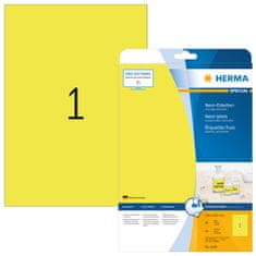 Herma Superprint Special naljepnice, 210 x 297 mm, 20/1, neon žute