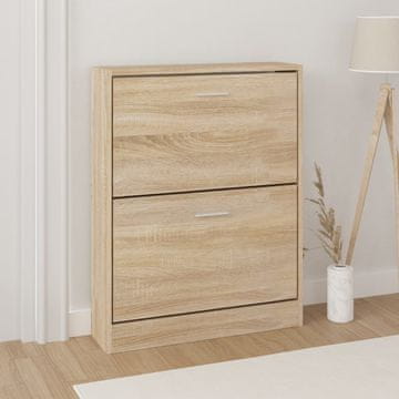 Vidaxl Ormarić za cipele hrast 59x17x81 cm Materijal na bazi drva