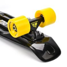 Meteor skateboard, aluminij, crni sa žutim kotačima