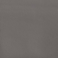 Vidaxl Uzglavlje s ušima sivo 83x16x118/128 cm od umjetne kože