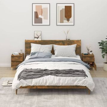 Vidaxl Noćni ormarići, set od 2, dimljeni hrast, 40x35x50 cm