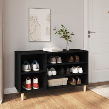 Vidaxl Ormarić za cipele Crni 102x36x60 cm Materijal na bazi drveta
