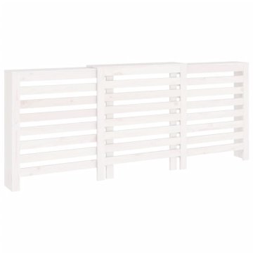 Vidaxl Pokrov za radijator bijeli 210x21x85 cm masivna borovina