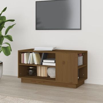 Vidaxl TV ormarić boje meda 80x35x40,5 cm masivni borov drvo