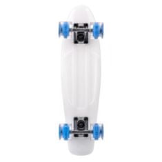 Meteor skateboard, bijeli, s LED kotačima