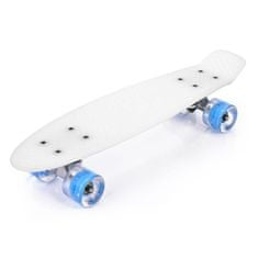 Meteor skateboard, bijeli, s LED kotačima