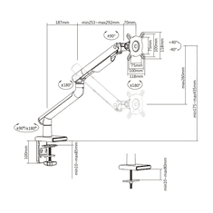 Ergo Office Držač za monitor ER-437 17" do 32" - otvoreno pakiranje