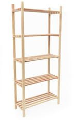 Rojaplast drvena polica 5 polica 80 × 40 × 170 cm