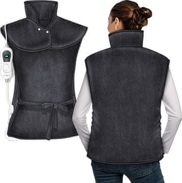 Tresko Električna grijaća deka za leđa i vrat Tamno siva