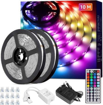 Lepro 10m Set LED traka RGB IP20 - 2x5m 44 ključa + napajanje