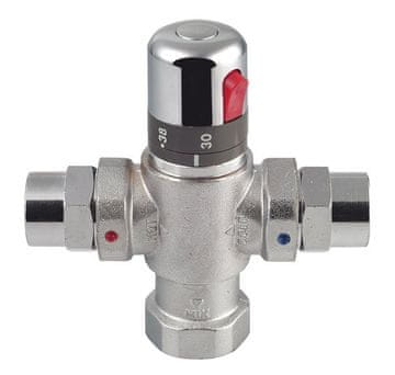 SAPHO Kromirani termostatski regulator temperature vode, 1", za 4-8 izlaza