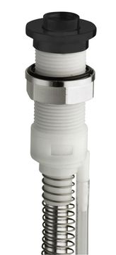 SILFRA Fleksibilna tuš spojka s odvodom za rub kade, okrugla, crna mat, 1500 mm, SILFRA