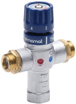 SAPHO Kromirani termostatski regulator vode, 1/2", 30-60°C, povratni ventili