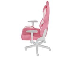 Nitro 710 gaming stolica, ergonomska, podesiva, 2D nasloni, CareGlide kotači, ružičasto-bijela