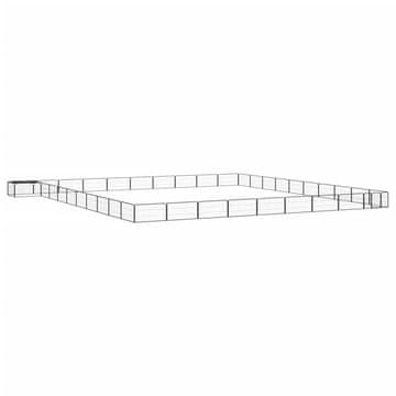 Vidaxl Ograda za pse s 40 panela crna 100 x 50 cm čelik obložen prahom
