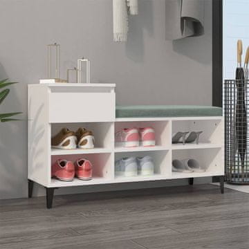 Vidaxl Stalak za cipele Bijeli 102x36x60 cm Materijal na bazi drveta