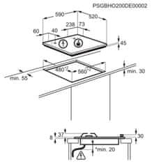 Electrolux KGG64362W 600 GOG ugradbena plinska ploča za kuhanje
