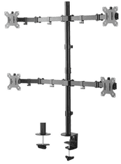 Neomounts FPMA-D550D4BLACK nosač za 4 monitora do 81 cm, fleksibilan, 6 kg