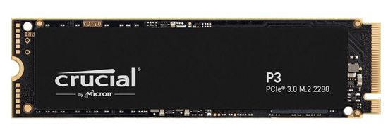 Crucial P3 SSD, 4 TB, M.2 80 mm, PCI-e 3.0 x4 NVMe (CT4000P3SSD8)
