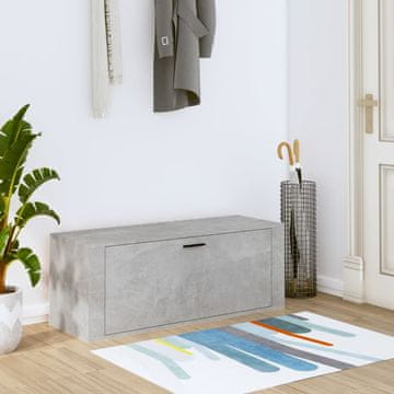 Vidaxl Zidni ormarić za cipele boje betona i sive 100x35x38 cm