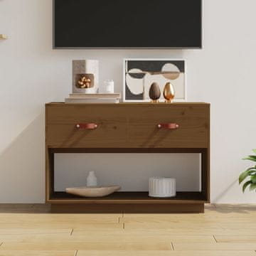 Vidaxl TV ormarić boje meda 90x40x60 cm masivni borov drvo