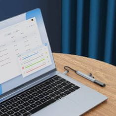 Kaku KSC-752 HUB adapter USB-C - 3x USB 2.0 / USB 3.0, siva