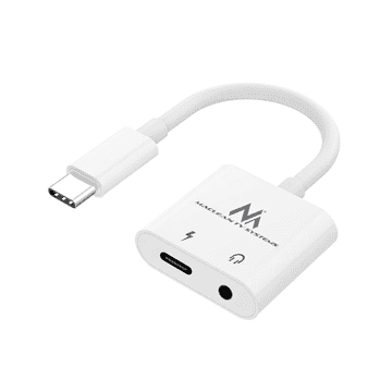 Maclean Adapter USB-C na USB-C PD + 3,5 mm audio MCTV-848