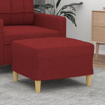 Vidaxl Tabure za noge boje vina 60x50x41 cm presvučen tkaninom