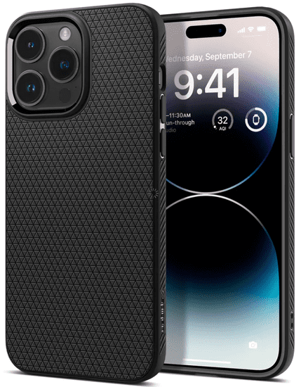Spigen Liquid Air maskica ​​za iPhone 14 Pro, crna (ACS04957)