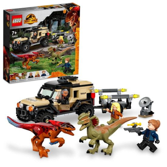 LEGO Jurassic World 76951 Pyroraptor i Dilophosaurus Transport
