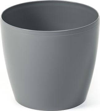 Lamela Tegla za cvijeće s plastičnim poklopcem, siva, 13,5 cm, Magnolija