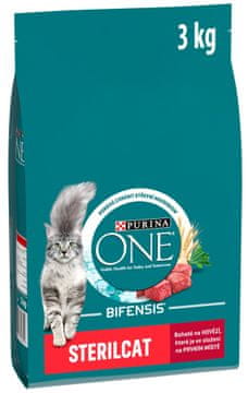 Purina ONE s govedinom za kastrirane mačke, 3 kg