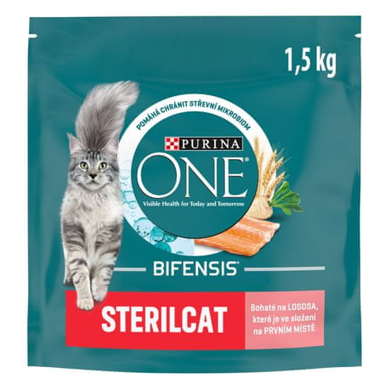 Purina ONE Bifensis Sterilcat s lososem a pšenicí 1,5 kg