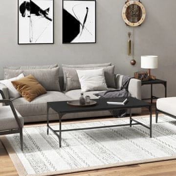 Vidaxl Klub stolić, crni, 100x50x35 cm, materijal na bazi drva